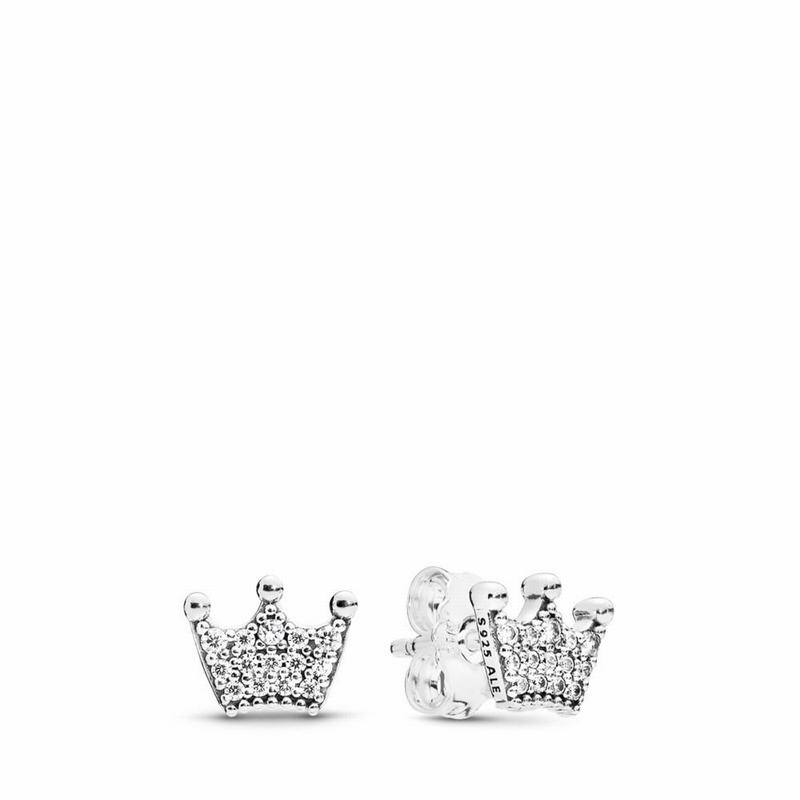 Pandora Enchanted Crowns Stud Earrings Silver Egypt WJ7321540